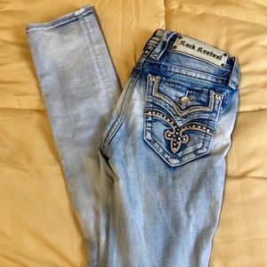 Size 24 Rock Revival Skinny Jeans light wash